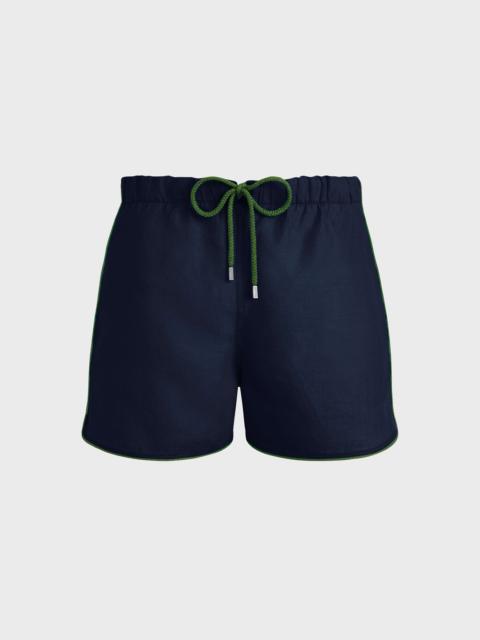 Vilebrequin Men Linen Swim Trunks Solid