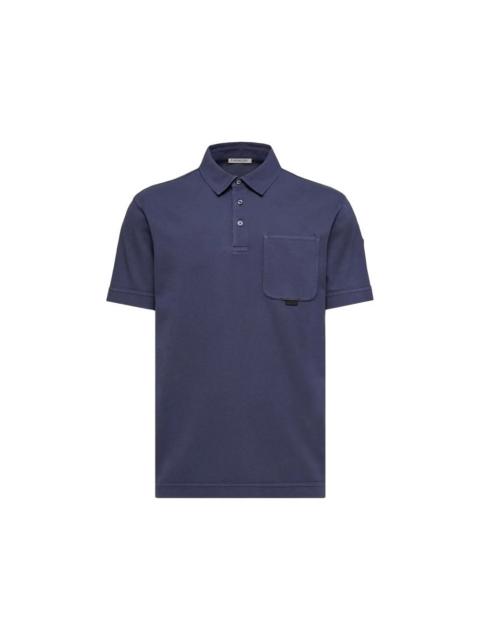 Moncler Moncler Blue Polo Shirts Men