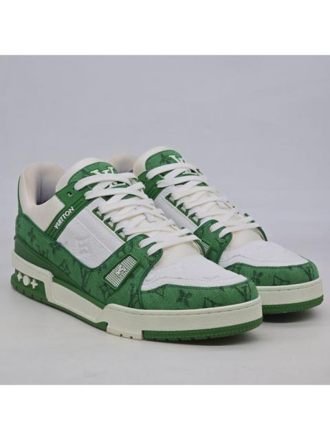 Louis Vuitton Louis Vuitton - Green Denim Monogram White Trainers