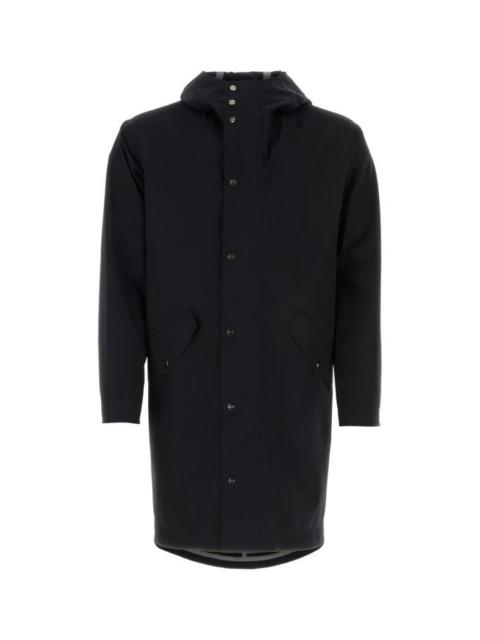 Herno Herno Man Black Stretch Nylon Overcoat