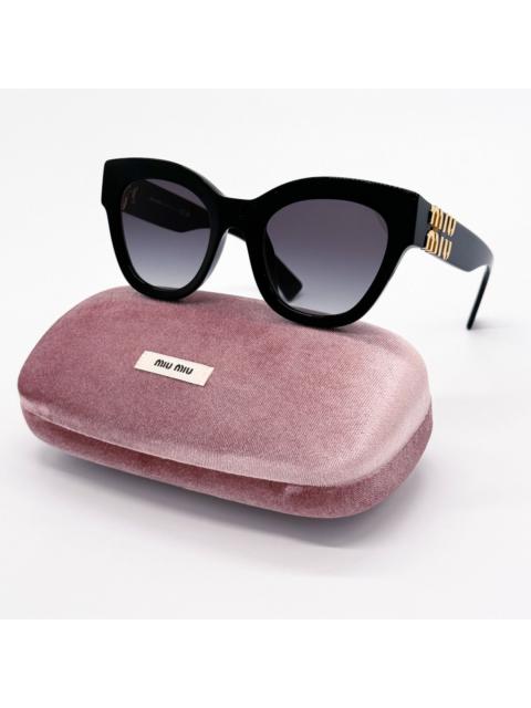 Miu Miu NEW SMU01Y 1AB5D1 MIU MIU CAT EYE BLACK WOMEN SUNGLASSES