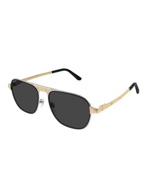 Cartier Cartier Santos de Cartier Grey Pilot Men's Sunglasses CT0532S 001 58