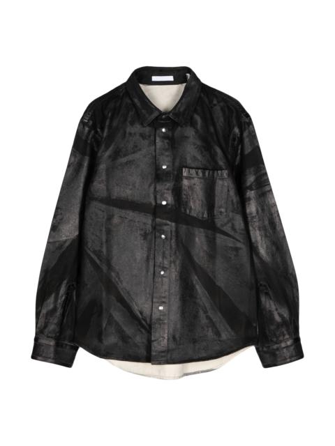 Helmut Lang FOIL-PRINT DENIM SHIRT JACKET