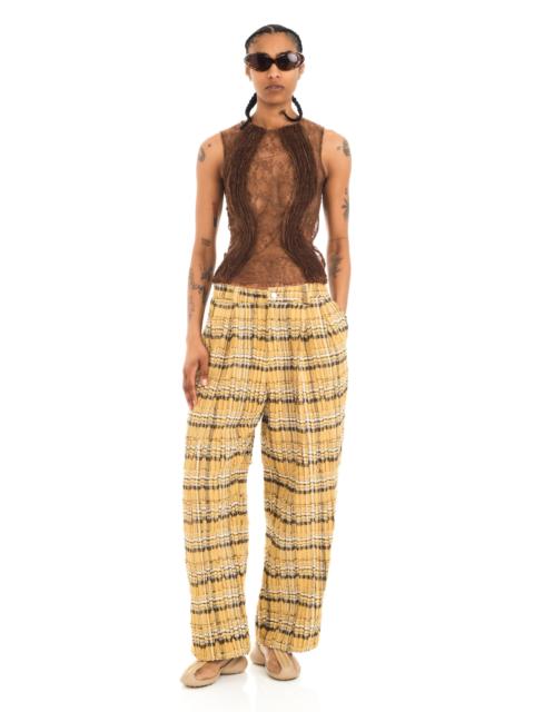 Collina Strada BROWN WAVY DANDELION TANK