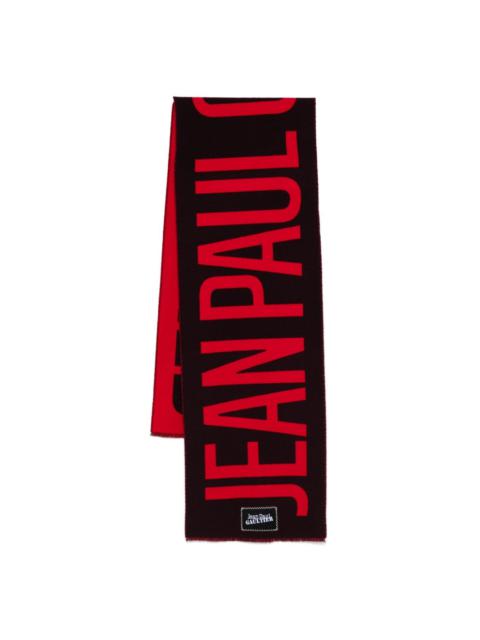 logo-print scarf