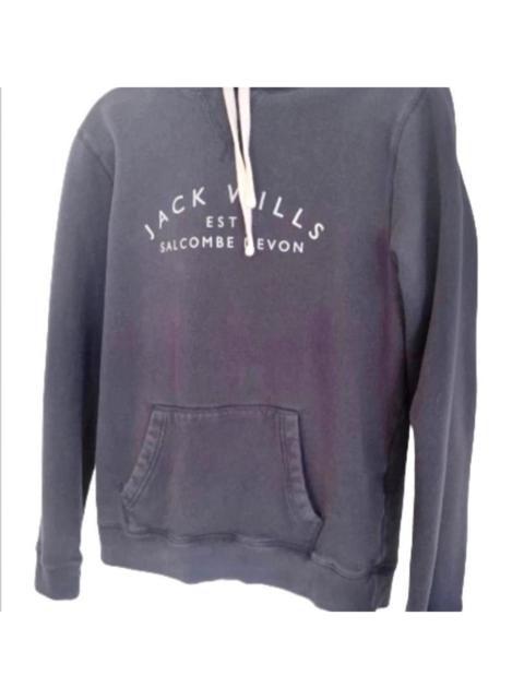 Other Designers Jack Wills Men's Navy and Blue Hoodie