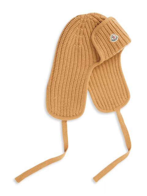 Moncler Wool Ribbed Aviator Hat