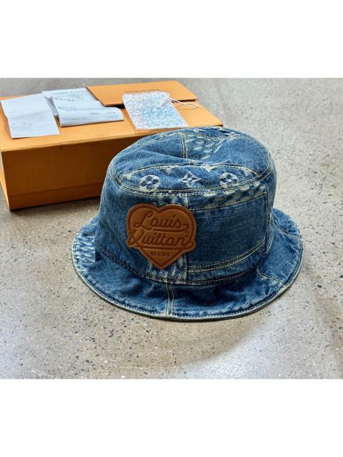 Louis Vuitton Louis Vuitton LV x Nigo Collaboration Denim-Panel Monogram Bucket Hat