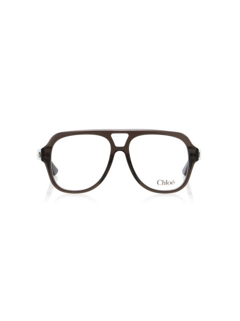 Chloé Salomé Aviator-Frame Acetate Glasses grey