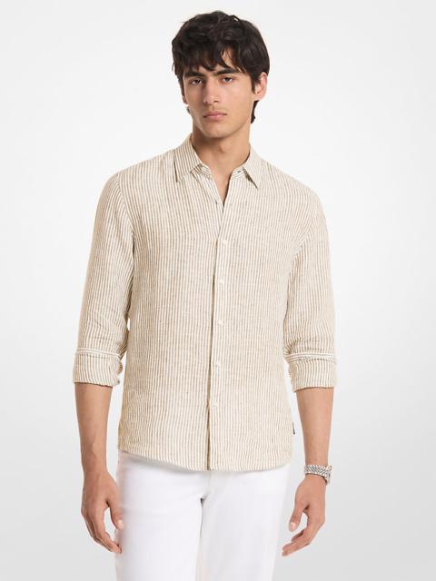 MICHAEL KORS Striped Linen Shirt
