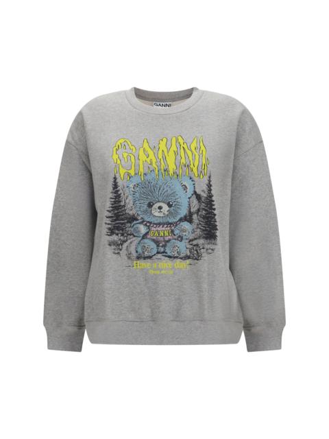 GANNI Ganni Isoli Teddy Forest Sweatshirt Paloma