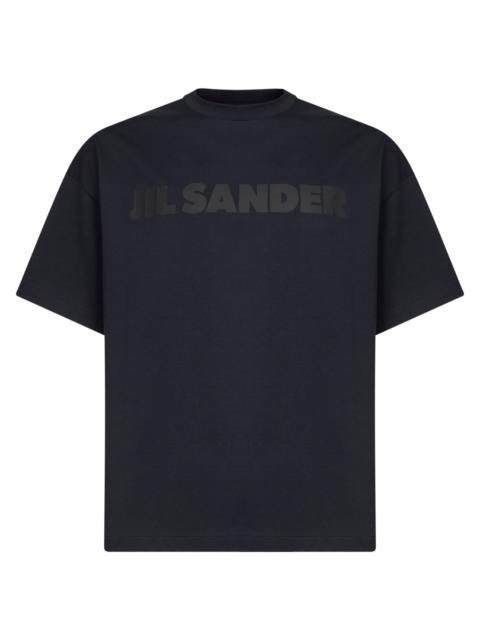 Jil Sander Blue lightweight cotton jersey logo T-shirt