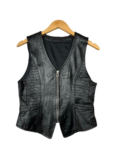 Other Designers Japanese Brand - Vintage Gothic Goth Black Biker Leather Vest