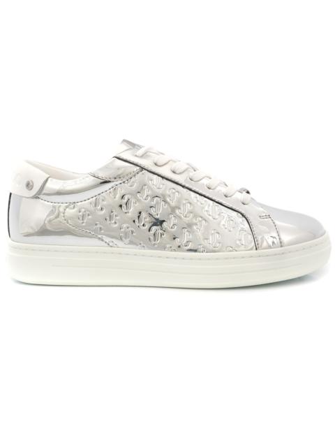 JIMMY CHOO Jimmy Choo Ladies Silver Rome Monogram-Embossed Low-Top Sneakers