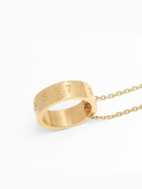 Maison Margiela Numerical Ring Necklace in Yellow Gold