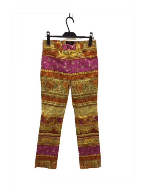 Etro Milano Flowers Motive Jeans Style Pants Made in Italy