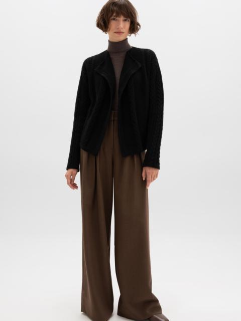 Johnstons of Elgin Aran Cable Cashmere Waterfall Cardigan