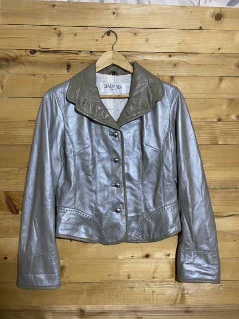 Balmain Offernow🔥Vintage balmain paris leather jacket