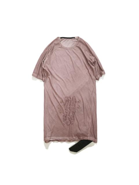 HAMCUS HAMCUS PRMTVSM GEO-CUT PALE MAUVE SHIRT SIZE L