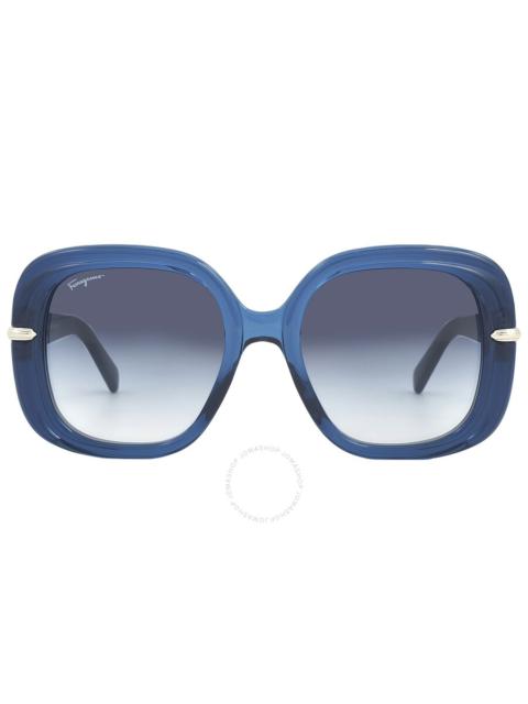 FERRAGAMO Salvatore Ferragamo Blue Gradient Butterfly Ladies Sunglasses SF1058S 445 54
