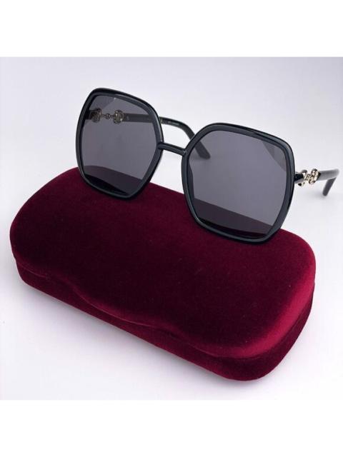 GUCCI SALE! NEW Gucci GG0890S 001 Black Grey Square Oversized Women Sunglasses