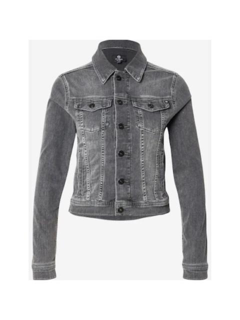 Other Designers New! AG Adriano Goldschmied Robyn Fitted Deim Jacket in Gray Sz Small $235