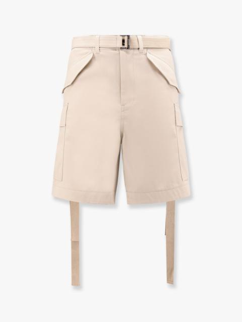 Cotton bermuda shorts with cupro lining