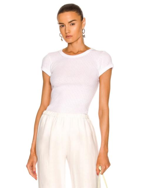 Enza Costa Soft Cotton Cap Sleeve Crew Top