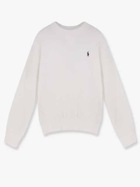 Other Designers Polo Ralph Lauren Cotton Blend Sweater With Embroidered Logo On The Front