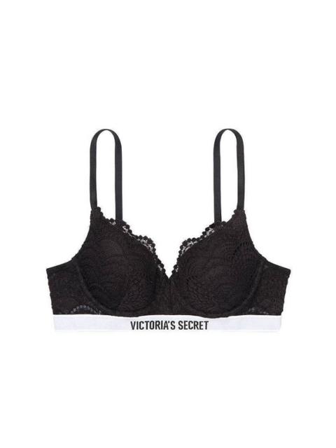 Victoria's Secret The T-Shirt Lightly Lined Demi Bra Lace Lightweight Black 38D