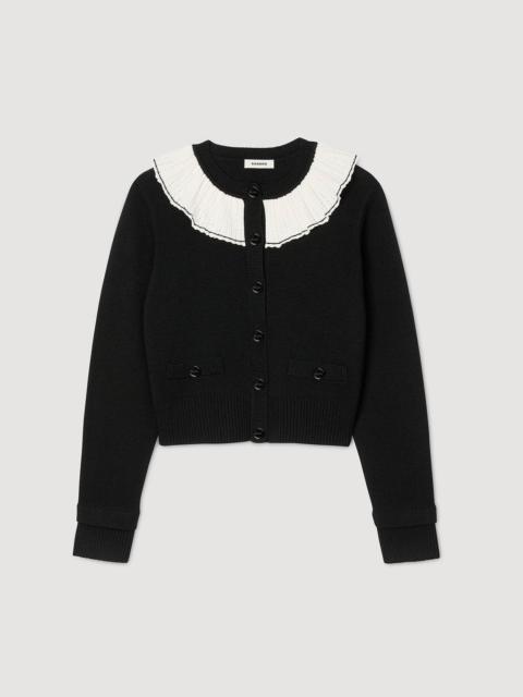 Sandro CARDIGAN WITH CONTRAST COLLAR