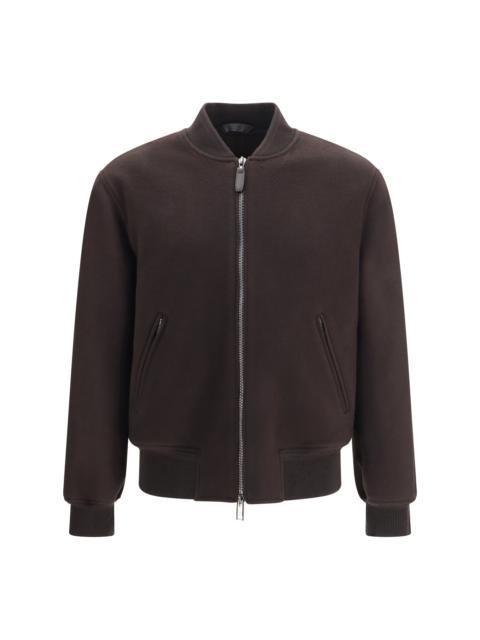 Brioni Brioni Men Wool And Cashmere Zip-Up Bomber Jacket