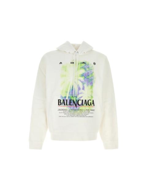 BALENCIAGA BALENCIAGA White Cotton Oversize Sweatshirt New & Authentic
