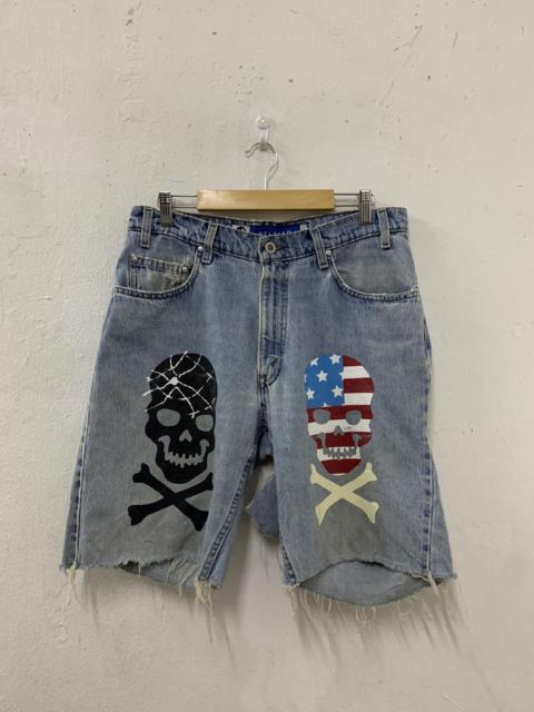 Vintage 90s Levis Silver Tab Skull Print Shorts