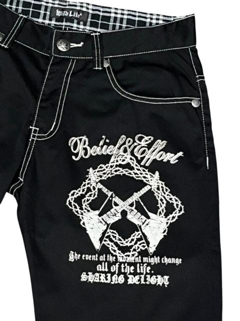 Other Designers Rock Revival - 🎸WILD LIFE Cross Guitars Skull Bones Rock Metal Poem Shorts