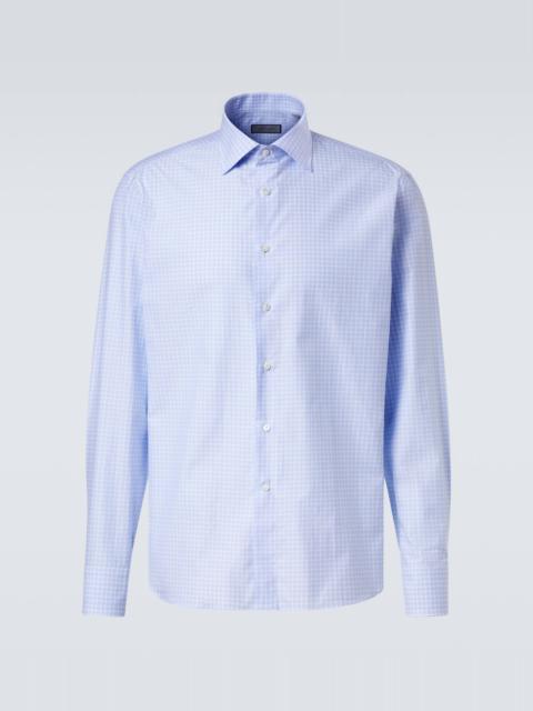 Canali Checked cotton poplin shirt