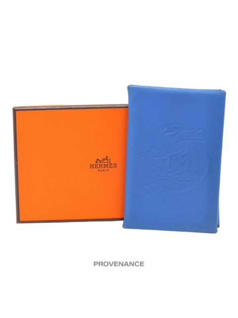 Hermès Hermès Sailor Tattoo Calvi Card Wallet - Blue/Grey