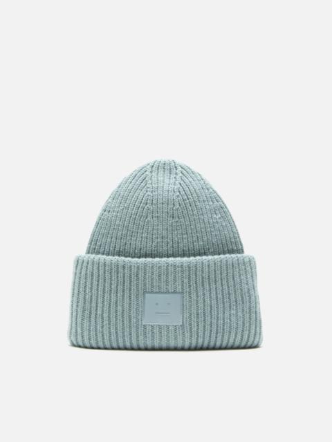 Acne Studios Large face logo beanie - Yak - Dusty blue