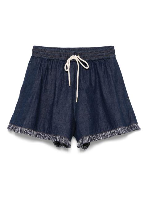 Zimmermann Rhiannon Fringe Denim Short