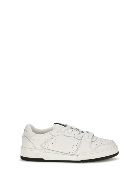 FENDI Fendi Match Canvas and Suede Sneakers Black Women