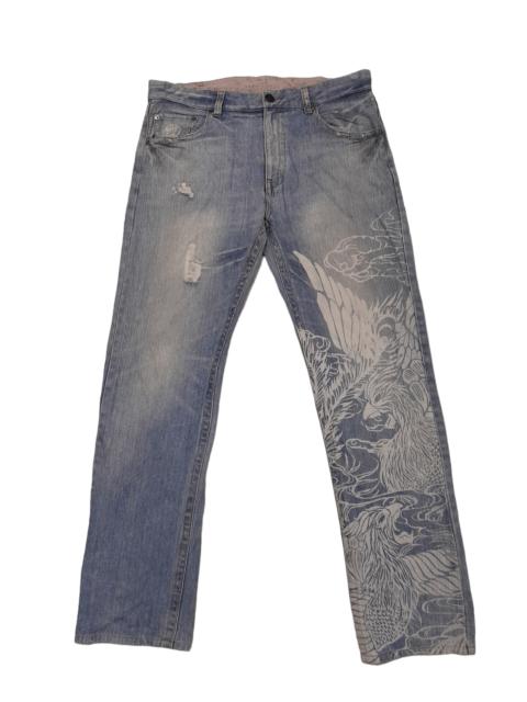 Other Designers Japanese Brand - Buden Sukajan Ryu Dragon Japan Denim (F272) Waist 36