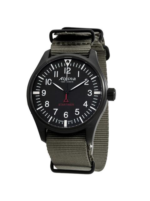 Alpina - Alpina Startimer Pilot Quartz Black Dial Men's Watch AL-235B4FBS6