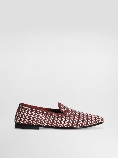 Dolce & Gabbana Woven leather slippers