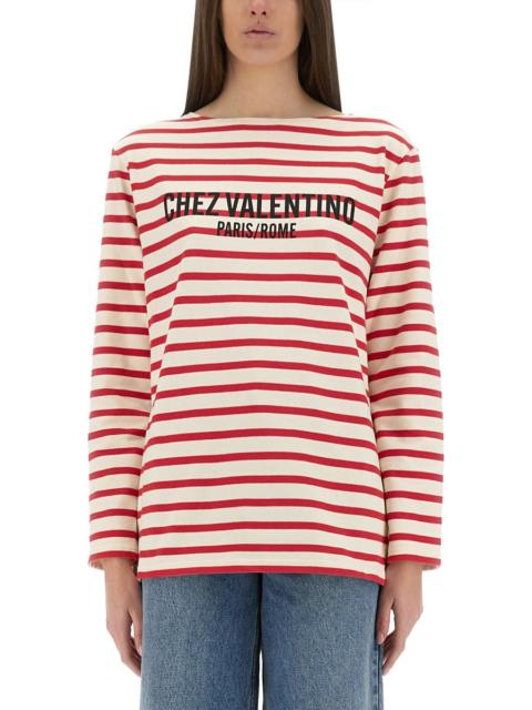 Valentino Valentino Women Cotton Long Sleeve T-Shirt With Print