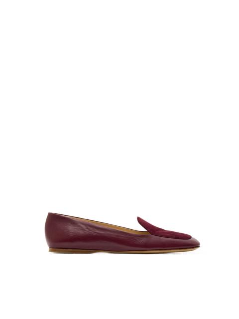 GABRIELA HEARST Aveda Flat Loafer in Bordeaux Leather & Suede