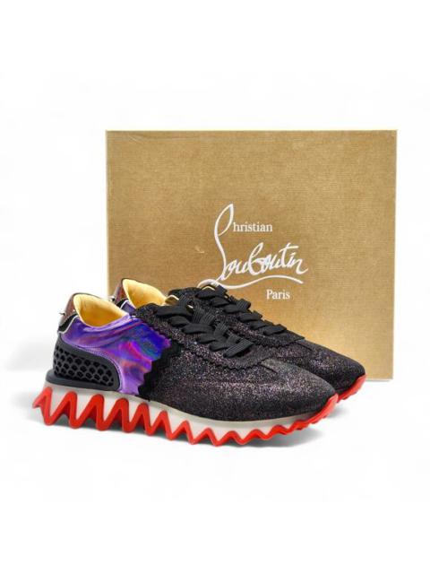 Christian Louboutin Loubishark Glitter Iridescent Sneakers EU 43 US 10 - $995