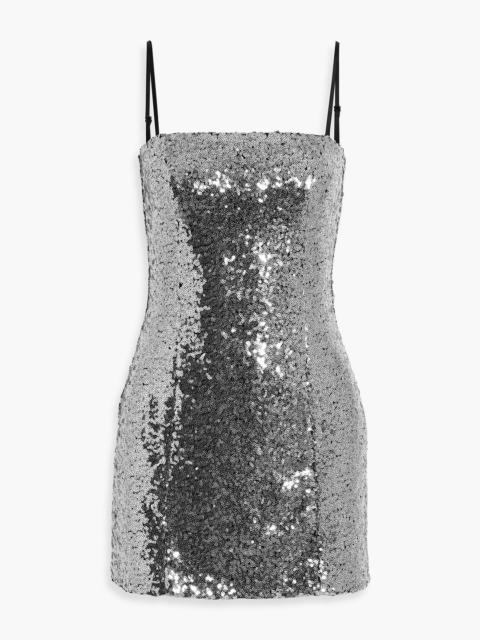 Other Designers Mia sequined tulle mini dress