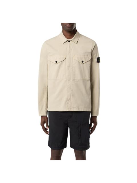 Stone Island Supima Cotton Overshirt in Plaster