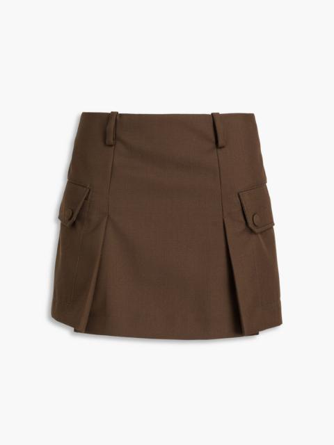 Sandro Pleated drill mini skirt