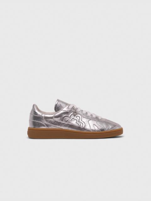 maje Metallic leather sneakers